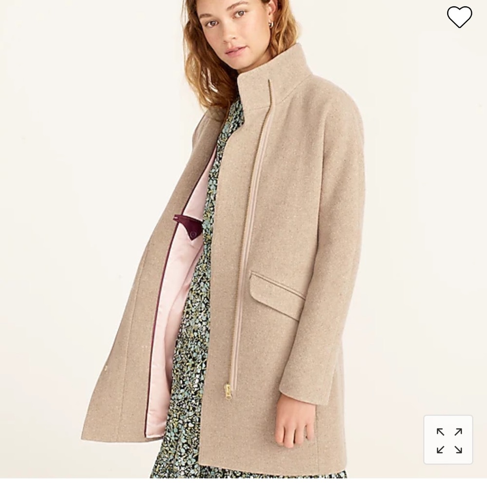 SOLD- J Crew Cocoon Italian stadium cloth wool coat - Picture 3 of 11